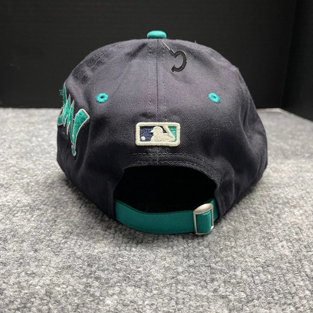 Seattle Mariners Hat Cap Men Navy Teal Diamond Hero Zoom Undrerbrim MLB RARE NEW